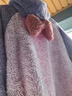 红豆居家（Hodohome）儿童睡衣女童冬季法兰绒保暖家居服女孩加绒加厚睡袍浴袍700紫160 实拍图