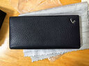 SATCHI沙驰钱包男长款真皮新款男士钱夹头层牛皮青年多卡位时尚薄款票夹 黑色 实拍图
