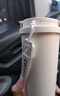 WINTERPALACE纪念礼品陶瓷咖啡杯高颜值便携随行保温杯子316不锈钢双饮吸管杯 316不锈钢内胆-奶霜白 530ML 实拍图