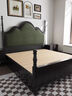 索思古典 家具美式轻奢复古黑色1.8米实木床法式中古风绿色软包储物主卧公主床 单床 1.5*2米 实拍图