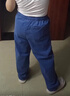 优衣库童装男童女童牛仔保暖束脚裤水洗产品长裤加绒裤子480327 65 宝蓝色 130 实拍图