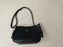 真皮质感包包女2025新款女士百搭大容量中年妈妈包简约单肩斜挎包 黑色 实拍图