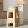 侑家良品 塑料凳子加厚客厅简约高凳简易板凳加固防滑胶凳 单只装 实拍图