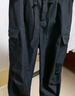 骆驼（CAMEL）直筒梭织工装长裤女防泼水百搭伞兵裤 C24CA6L6619 幻影黑 M 实拍图