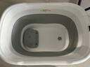 世纪宝贝（babyhood）儿童泡澡桶折叠浴桶 婴儿洗澡盆0-10岁家用加大感温款 赠浴凳330 实拍图