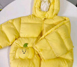 巴拉巴拉童装儿童羽绒服宝宝男女童2025冬装新款婴儿外套保暖上衣泡芙羽绒 黄色小南瓜31004-白鸭绒 120 （充绒量106g 适合5-6岁） 实拍图