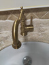 老铜匠（LTJ）卫浴全铜水龙头卫生间欧式仿古复古洗脸盆洗手盆洗脸池 复古水龙头+球阀一对 实拍图