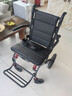 owhon老人轮椅手推折叠轻便小巧出行上飞机旅行老年人手动四轮 加宽减震拉杆款【9.9kg+47cm加大坐宽】H9 实拍图