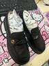他她半岛玫瑰英伦风乐福鞋女鞋山茶花小皮鞋7WX22CA4黑色 39 实拍图