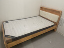 起凤广东佛山家具床实木床橡胶木现代北欧双人床主卧原木床简约风木床 单床（原木色软包款） 1200mm*2000mm  框架结构 实拍图