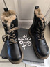 达芙妮雪地靴女2025新款东北加绒加厚马丁靴保暖棉鞋女外穿冬季女鞋 实拍图