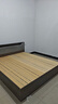 迎裕财实木床简约现代主卧家用1.5单人床出租房用1.8米榻榻米软包 灰色单床+5cm床垫 1.8*2米 实拍图