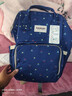 柳芭 LYUBA妈咪包多功能大容量外出双肩包背奶包时尚妈妈包HY1706深蓝小花 实拍图
