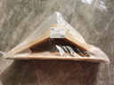 左转角实木衣架挂衣枫木衣挂木质衣服撑子家用衣柜衣撑   原木色10支 实拍图