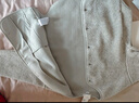 优衣库女装男装仿羊羔绒摇粒绒休闲开衫长袖宽松外套冬新款479616 02 浅灰色 XS /150/76A 实拍图