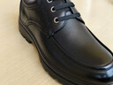 奥康官方男鞋 春秋季时尚商务休闲皮鞋舒适系带简约真皮大头鞋通勤鞋 黑色 1243214141 39 245mm 实拍图