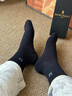 梦特娇袜子男士秋冬季100%纯棉7A抗菌防臭艾草精油袜休闲透气运动中筒袜 实拍图