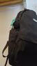 双星书包初中女背包大容量高中大学生双肩包校园简约百搭耐磨防泼水 黑色（带黑球挂件） 实拍图