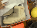 意尔康女靴雪地靴女冬季厚底加绒加厚保暖棉鞋百搭中筒短靴妈妈棉靴子 黑色 加绒 【靴筒羊毛内里】 38 实拍图