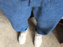 优衣库女装棉质牛仔舒适九分裤/水洗产品休闲百搭478995 473801 478995/65宝蓝色 XS 实拍图