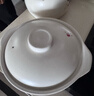 康舒（KANGSHU）年年有鱼砂锅家用大容量耐高温陶瓷浅锅干烧不裂黄焖鸡专用沙锅 2600ML (3-5人)白色浅锅/大容量 实拍图