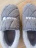 洁丽雅男士包跟棉拖鞋男秋冬季室内居家保暖家居加厚全包毛毛棉鞋女冬天 灰色【收藏加购优先发货】 42-43 (适合41-42码) 实拍图