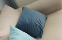 La Torretta 抱枕靠垫 办公室腰枕靠枕床头简约可拆洗纯色天鹅绒沙发垫 蓝 实拍图