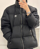 adidas 拒水防泼防风保暖鸭绒羽绒服面包服男女同款阿迪达斯官方   黑色   M 实拍图