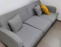 源氏木语 布艺沙发简约现代小户型客厅沙发北欧三人家具组合套装 三人位(抱枕雾灰*2+黄*1)雾灰 组合 193cm 实拍图