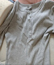 优衣库女装罗纹亨利领T恤/长袖修身短款内搭打底25新款479591 02 浅灰色 XL /165/92A 实拍图