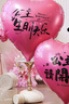 宫薰 生日场景布置女孩道具氛围生日快乐气球派对装饰条幅玫红100*180 实拍图