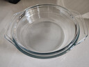格娜斯双耳透明耐热玻璃碗大号带盖微波炉专用碗汤碗面碗沙拉碗烤箱碗2L 实拍图