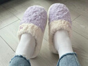 朴西PUXI棉拖鞋女士秋冬季时尚厚底羊羔绒拖鞋高级感男士棉拖品质 丁香紫 35-36 卡码拍大一码 实拍图