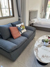 岁植小户型帆船布艺沙发政府补贴懒人沙发客厅2025新款直排三人位沙发 浅灰色-亲肤绒布+高回弹丝绵坐垫 双人位1.8m【80cm宽】 实拍图