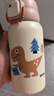 日康（rikang）儿童保温杯 316不锈钢吸管杯直饮杯小学生水杯550ml B4026-2 米咖 实拍图