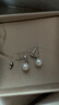 六福珠宝 Ag925花瓣淡水珍珠耳钉女款耳饰 总重约1.48克 实拍图