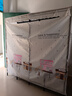 简易衣柜卧室家用衣柜出租屋衣柜钢架结构免安装折叠一体布衣柜 素雅【一体加粗框架】 长168*宽50*高170cm【免安装】 实拍图