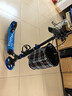 帝百伦（DEPTHPOWER）滑板车儿童6-10岁成人代步神器上班中大童两轮折叠学生踏板车礼物 黑蓝色(带车筐铃铛闪灯工具） 实拍图