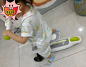 babycare儿童滑板车1-3-8岁滑滑车二合一可坐滑行车可折叠踏板车 辛德白 实拍图