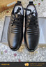 红蜻蜓男鞋平底秋冬牛皮休闲鞋男圆头商务正装皮鞋男WTA306871黑色41 实拍图
