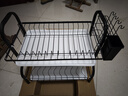 美厨物语厨房置物架碗架沥水碗盘碟架台面碗筷收纳柜盒304不锈钢用具大全 【耀石黑*2层】长42cm-带配件 实拍图