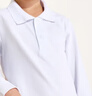 罗蒙儿童白色长袖polo衫男女童T恤打底衫学生班服校园服饰  白色 150 实拍图