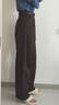 森马（Semir）休闲裤女纯棉打褶阔腿裤腰带秋复古磨毛长裤显腿长101524127005A 实拍图