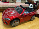 星辰皓正版玛莎拉蒂儿童电动车四驱遥控汽车小孩四轮宝宝玩具可坐人童车 【烤漆酒红】四驱+蓝牙+遥控+灯光音乐+摇摆+皮座 实拍图
