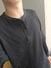 优衣库男装女装情侣华夫格亨利领套头衫长袖T恤25秋冬新款479784 09 黑色 XL 实拍图