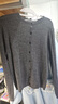 优衣库女装精纺美利奴羊毛罗纹圆领针织短开衫/25秋冬新款478336 07 青灰色 L /160/88A 实拍图