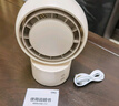 得力（deli）风扇充电摇头电风扇小风扇办公室桌面风扇小型迷你usb充电风扇宿舍户外露营台式摇头电扇LK107米白 实拍图