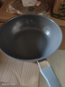 三禾炒锅不粘锅炒菜锅煎炒锅多功能炒锅平底钛锅钻石钛陶锅黛青蓝28cm 实拍图