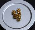 金小貅黄金转运珠足金999小金珠重版加厚散珠光面金珠黄金古法珠手串DIY 0.77g,5mm古珠重版2颗 实拍图