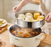 美的（Midea）电煮锅 宿舍小电锅 电蒸锅 多功能家用宿舍泡面小火锅 蒸煮一体电热锅2.6L多功能锅XZE2066 配蒸笼 实拍图